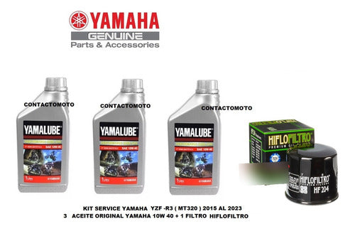 Kit Service Aceite R-15 Mt320 15al23 Yamalube+hiflofiltro 1