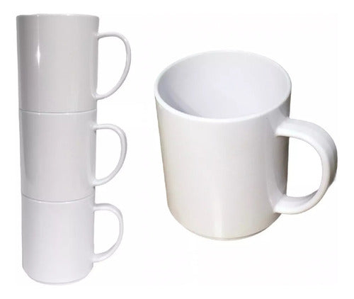 Polymer 48 White Plastic Sublimation Mugs of Maximum Quality 1