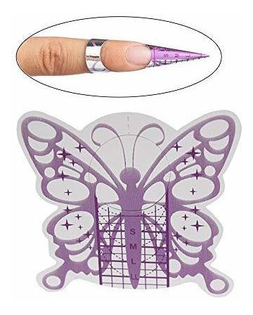 Etiquetas Guia Para Extension De Uñas X500u Mariposa Purpura 5