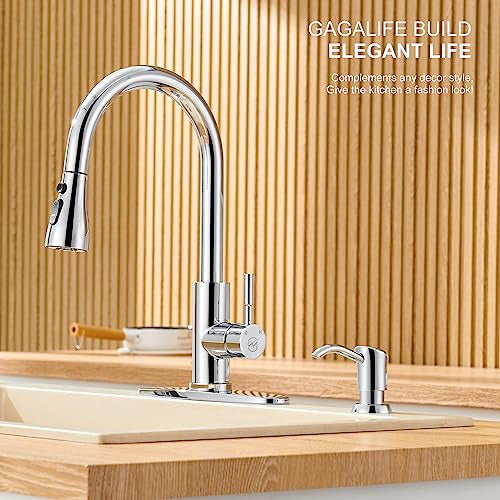 Gagalife Built-in Sink Soap Dispenser or Lotion Dispenser for Kitchen Sink - Chrome 2