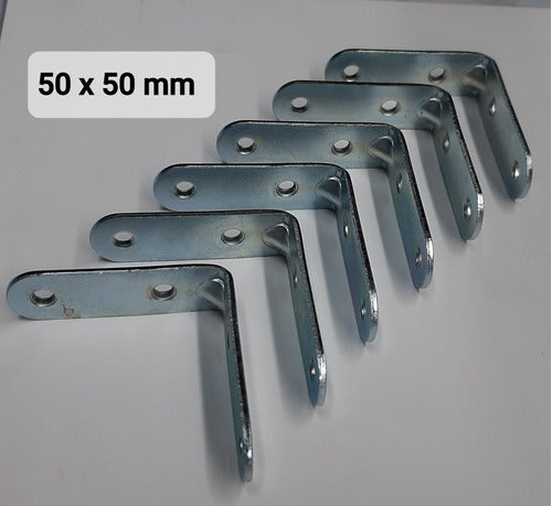 BETYBLUE 50mm X 50mm Reinforced Galvanized Angle - Pack of 12 Units 0