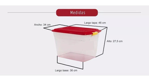 Pack of 2 Colombraro Plastic Organizer Boxes - 34 Liters 1