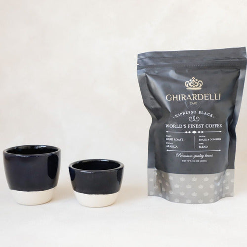 Ghirardelli Specialty Coffee Set: 2 Specialty Coffee Cups + 250g Ghirardelli Coffee 2