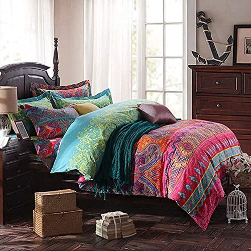 Jane yre Queen Boho Microfiber Duvet Cover Set 1