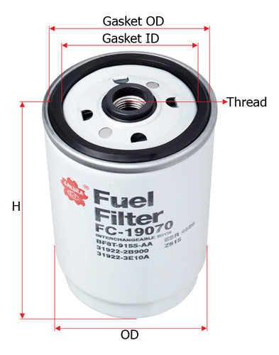 Filtro Gas Oil Hyundai Accent 1.5 2006...2010 0