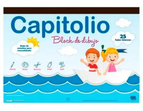 Húsares Capitolio White Drawing Block N5 - Pack of 5 Units 0