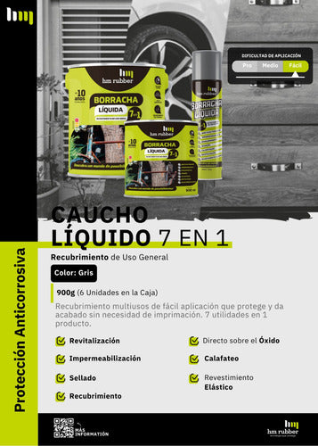 Hm Rubber Goma Liquida 7 En 1 Pintura 3,6kg Gris - Héctor Cardelino 1