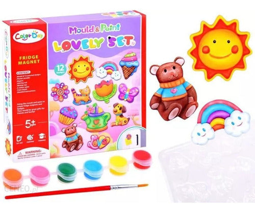 Mar Plast Creative Set to Design Magnets and Hangers with Plaster and Paint 0