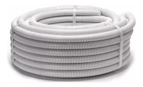 OVRA White Fireproof Corrugated Pipe K32 7/8 25mts 0