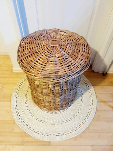 Patoyseba Store Woven Laundry Basket with Lid 1