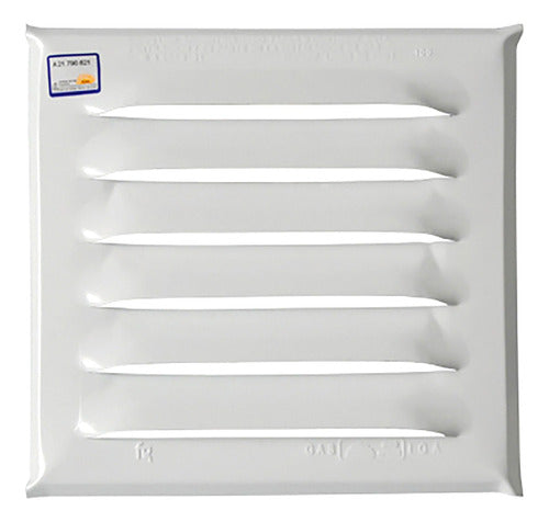 Reja Rejilla Ventilacion 21 Cm Esmaltada Blanca Pack X20 Vml 2