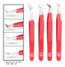 M Lash Set of 4 Professional Eyelash Extension Tweezers 1