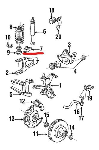 Ford Soporte Inferior Amortiguador Delantero F100 350 Bronco 1