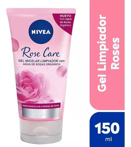 Gel Limpiador Micelar Nivea Rose Care 150 Ml X 3 Unidades 0