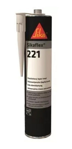 Sellador Poliuretano Sikaflex 221 Tubo Cartucho Blanco Metal 1