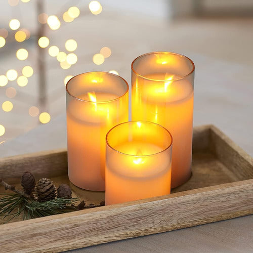 Jhiin Amber Flameless Candle with Remote Control 3