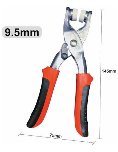 Kit Manual Clamp Pliers + Double Ring Metal Clips 9.5mm 2