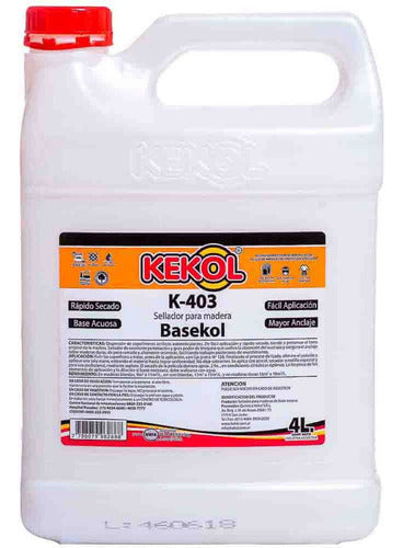 Base Al Agua Sellador Madera Premium. 4 Lt Basekol K403 0