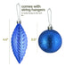 Prextex Christmas Ornaments for Holiday Decoration, Blue, 24 Pieces 3