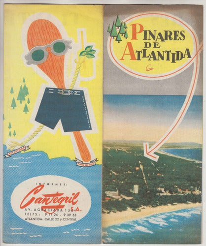 Antiguo Folleto Turismo Pinares De Atlantida Vintage Plano 0