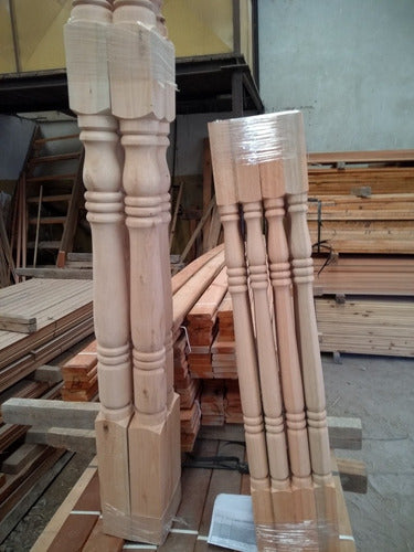 Maderafed Tornado Column 3x3x1m Eucalyptus for Stairs 4