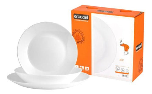 Arcopal Set X 18 Pieces Zelie Plates – Flat, Deep, and Dessert 0