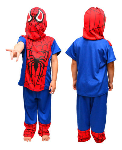 BROYSAS Disfraz Niños Spiderman Remera Pantalón Mascara T. 4 Al 12 0