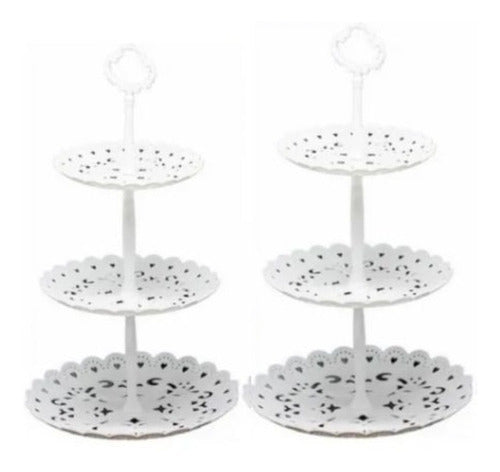 Mym Ventas Set of 2 Tiered Cupcake Stands - 3 Levels 0