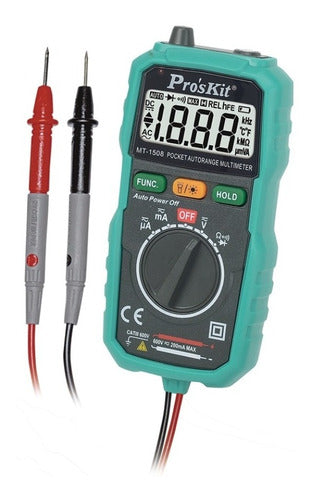 Pro'sKit Multimetro Tester Auto Rango De Bolsillo MT-1508 1