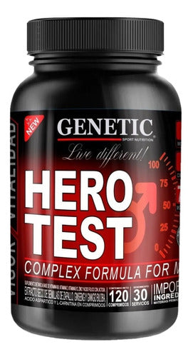 Genetic Hero Test X120 Masa Energy Pro Hormonal Elevate Testo 0