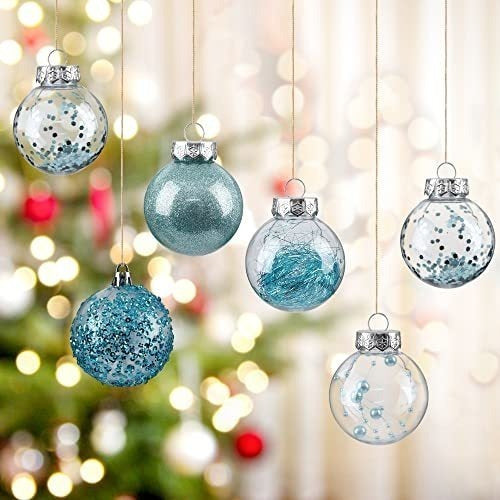 LessMo Blue Christmas Ball Ornaments - 6cm X 30u 1