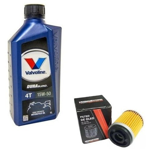 Valvoline Semi 15w50 Kit Service Yamaha Xt 225 Ttr 230 Aceite 1lt + Filtro Aceite 0