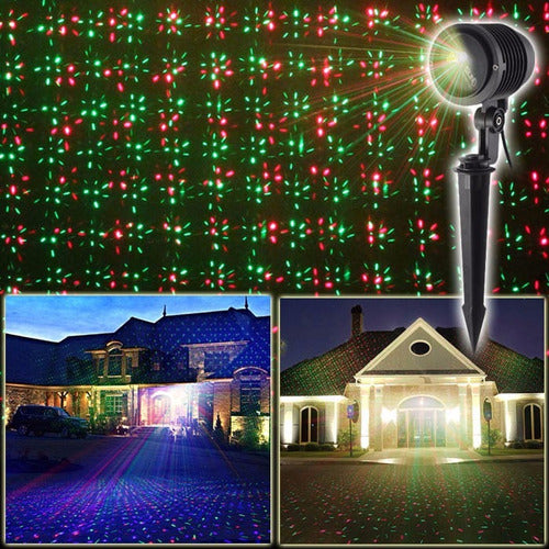 Projector  Navideño Exterior P/ Frente De Casa Video Real 0