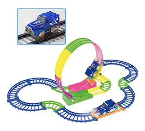 Track King 360° Race Track with Multicolor LED Lights - 90 Pieces 0