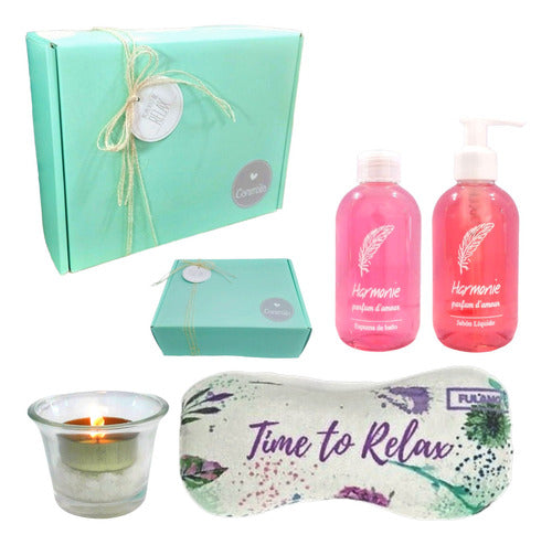 Gift Set Aroma Roses Relaxation Spa Box - Ideal Gift for Her - Gift Set Aroma Caja Regalo Box Rosas Kit Relax Spa N45 Relax