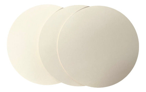 Set of 3 Round Fibrofacil Bases 18 cm White for Cake 1