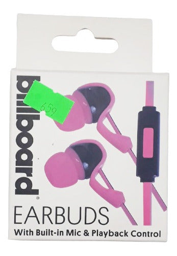 Billboard BB659 Fuchsia Earbuds Hands-Free Headphones 4