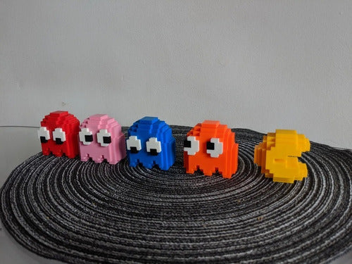 Set Pacman + Fantasmitas - Retro -impresion 3d 1