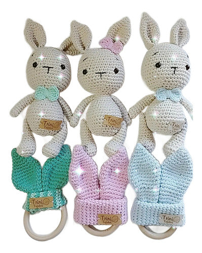 Trini Tejidos Amigurumi Rabbit Attachment Set + Teether 0