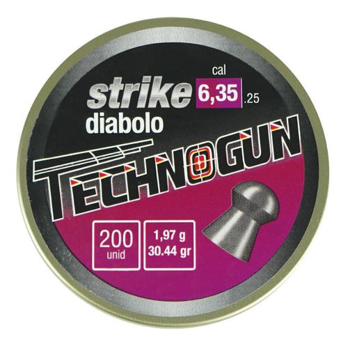 Carabina/chumbinho 6.35 Technogun Strike Diabolo 200 Unid. 1