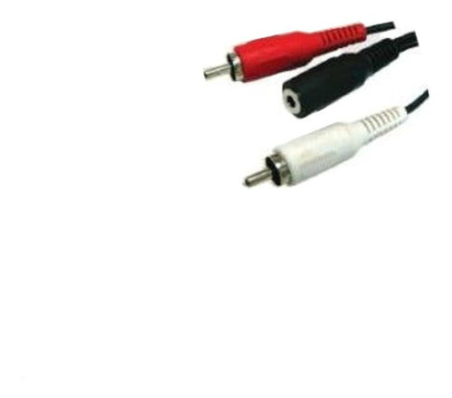 Arwen Cable Plug Hembra 3.5 St / 2 Rca Con Cable De 2 Metros 0