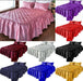 Premium Quality 2 1/2 Satin Bedspread with Cushions 0