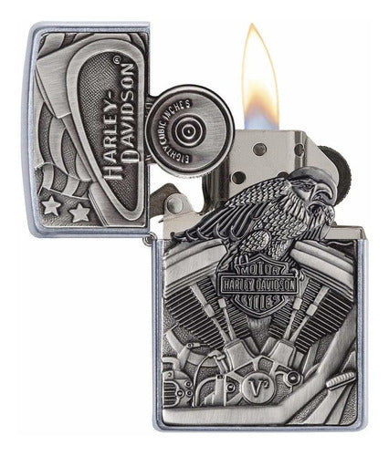 Encendedor Zippo Mod 29266 Harley Davidson 2017 Gtia 12ctas 2