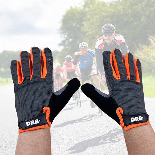 DRB Fitness Cycling Gloves Leather Velcro Crossfit Weights 4