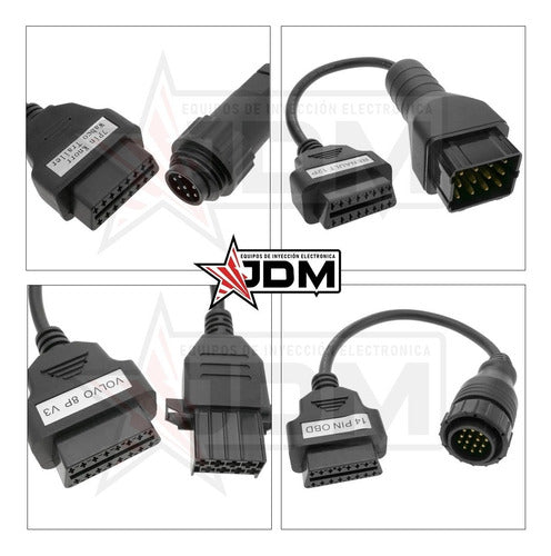 Kit 16 Cables Adaptadores Para Autos + Camiones - Delphi Autocom Scanner 5