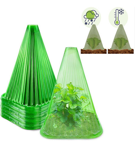 Set X10 Conos Protector De Plantas Accesorio De Jardineria 1