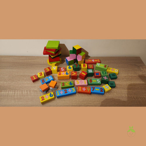 Semillita.uy Geometric Wooden Blocks (53) - Assorted Shapes 1