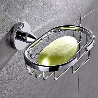 Copa Montado Baño Baño Acero Inoxidable Jabón Platos Soporte 0