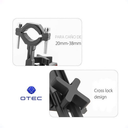 OTEC Aluminum Universal Cell Phone Holder for Motorcycles, Bicycles, and Scooters 3