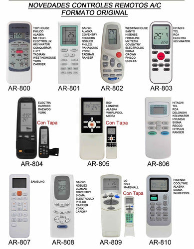 Controls Remote for Air Conditioner York AR-834 2